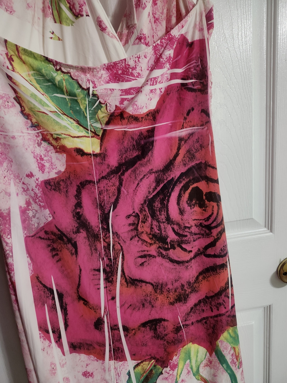 Women's Fuchsia Floral Midi Dress